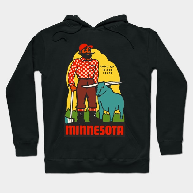 Vintage Minnesota Decal Hoodie by zsonn